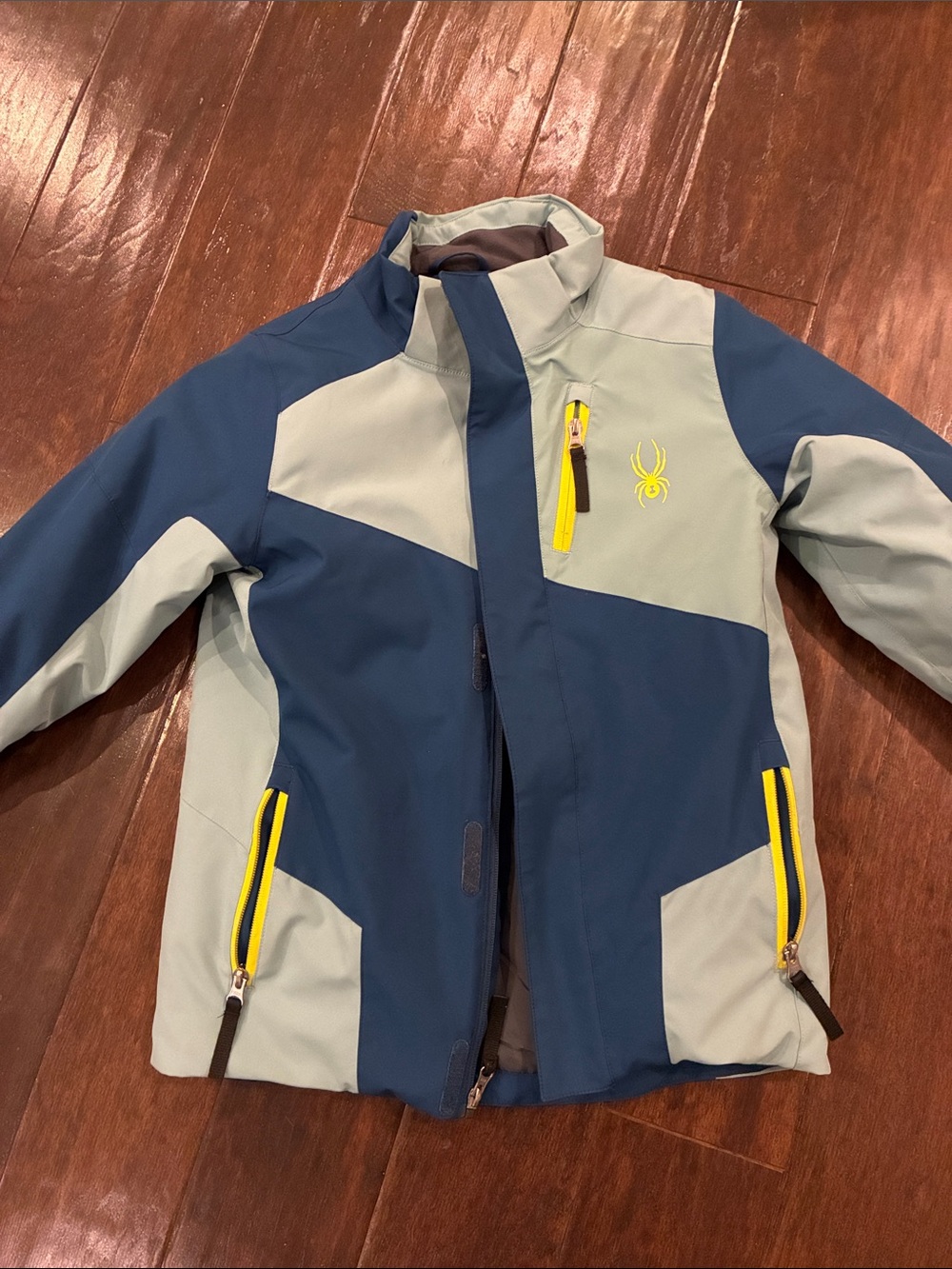 Spyder Kids Blue & Gray Insulated Turner Ski Jacket size M